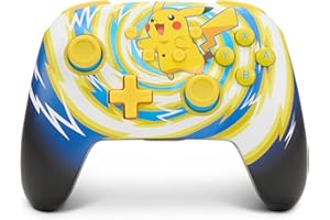 PowerA Enhanced Wireless Controller for Nintendo Switch/Switch 2 / Switch Lite/OLED Model - Pokémon: Pikachu Vortex - Gamepad, game controller, Officially Licensed