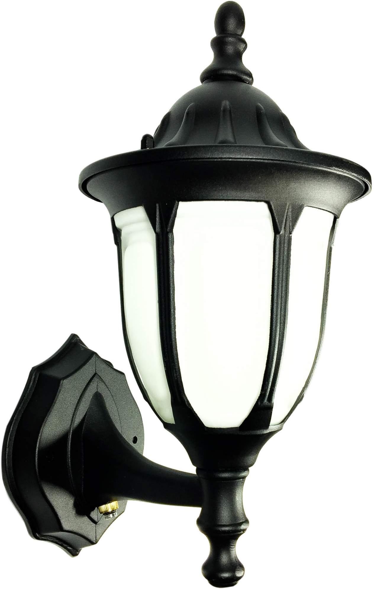 Buffalo Outdoor Photocell Security Black Wall Light (Fluorescent, Not LED)