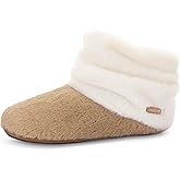 ULTRAIDEAS Women's Memory Foam House Shoes with Fuzzy Collar, Fur Lined Warm Bootie Slippers with Non Slip Sole for Indoor