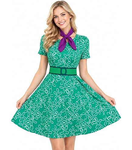 Ruikajia Women Joy Dress Joy Costume Adult Dress Skirt Cosplay Outfit Small Green : Clothing, Shoes & Jewelry