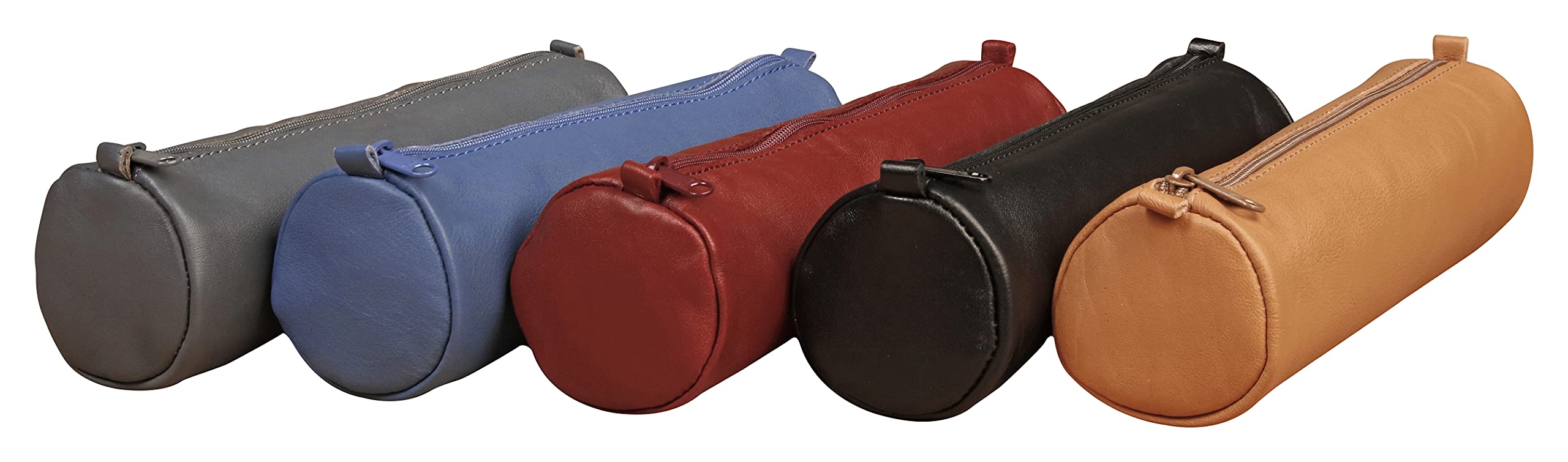 Clairefontaine 77015C - Age Bag Collection - One Round Genuine Lambskin Pencil Case - Size: 21 cm x 6 cm Diameter - Random Colour - Manufactured in France — image 1