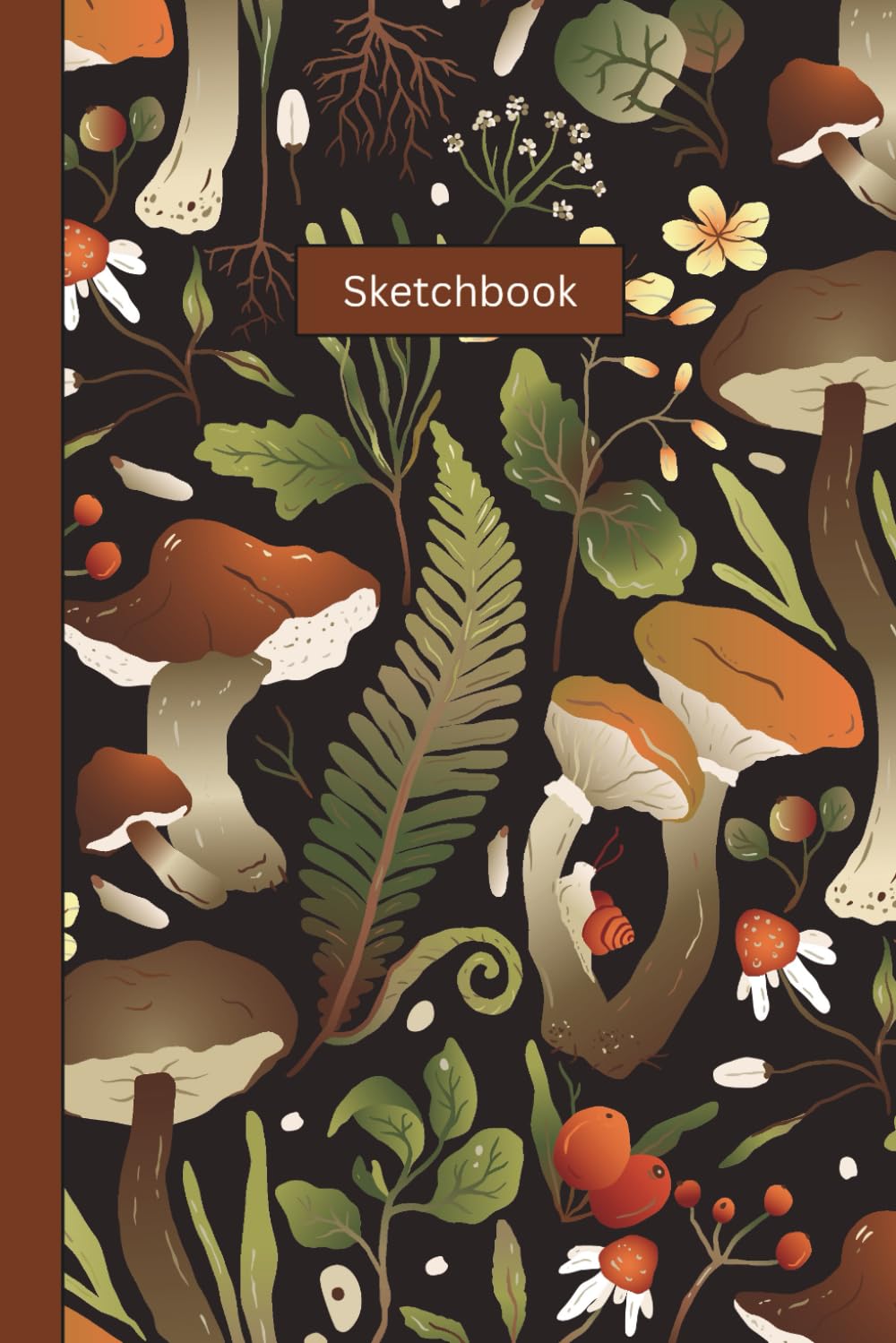 Mushroom Sketchbook: A fun(gi) A5 sketch book and drawing pad. This blank notebook is pocket sized (6inx9in) with a lovely mushroom/toadstool cover ... (A5) and make a great gift for any artist.