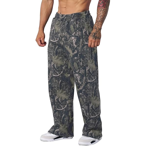 Amazon.com: MSBESYOR Mens Baggy Camo Graphic Print Sweatpants