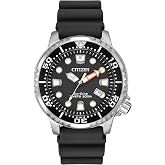 CITIZEN Promaster Dive Eco-Drive Watch, 3-Hand Date, ISO Certified, Luminous Hands and Markers, Rotating Bezel