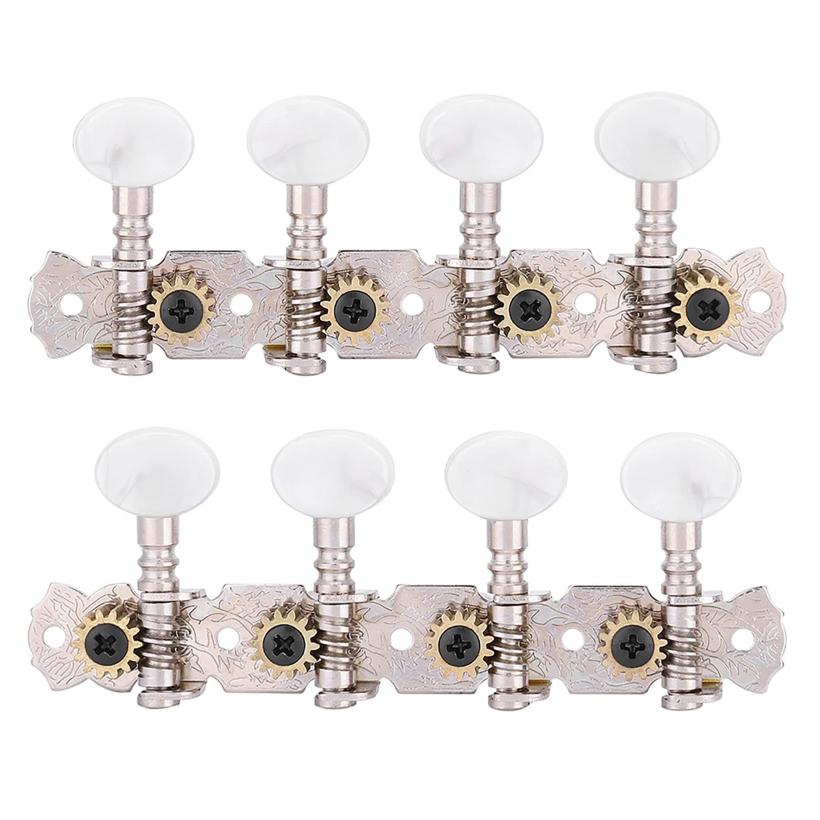 Mandolin Tuning Pegs, Mandolin Machine Metal Heads String Tuning Pegs Button 4L4R Mandolin Accessory