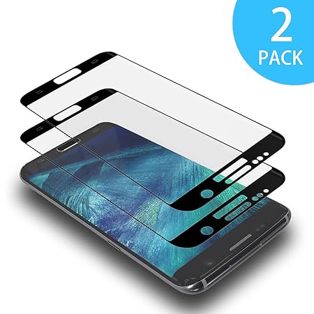 AdoN Galaxy S6 Edge Panzerglas Schutzfolie,2 Stück Displayschutzfolie für Panzerfolie Galaxy S6 Edge,9H HD Anti-Öl,Anti-Kratz