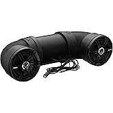 Sound Storm Laboratories BTB6 ATV UTV Sound System - 6.5 Inch Speakers, 1 Inch Tweeters, IPX5 Weatherproof, Bluetooth Audio, Built-in Amplifier