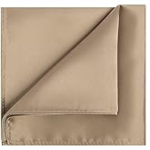 KissTies 1PC/6PCS Satin Pocket Square Solid Color Handkerchief + Gift Box