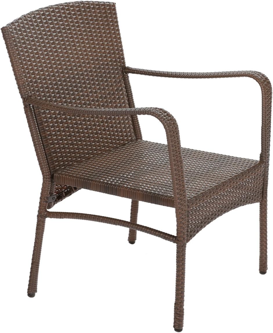 W Unlimited SW1616-2PC Arm Chair Set, Brown: Furniture & Decor