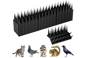 Holaluk Bird Spikes, 10Pcs Pigeon Crow Squirrel Raccoon Cat Animal Deterrent Spikes Anti Bird Defender Spikes Outdoor for Out