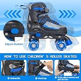 Nattork Adjustable Kids Roller Skates with Light Up Wheels view 4