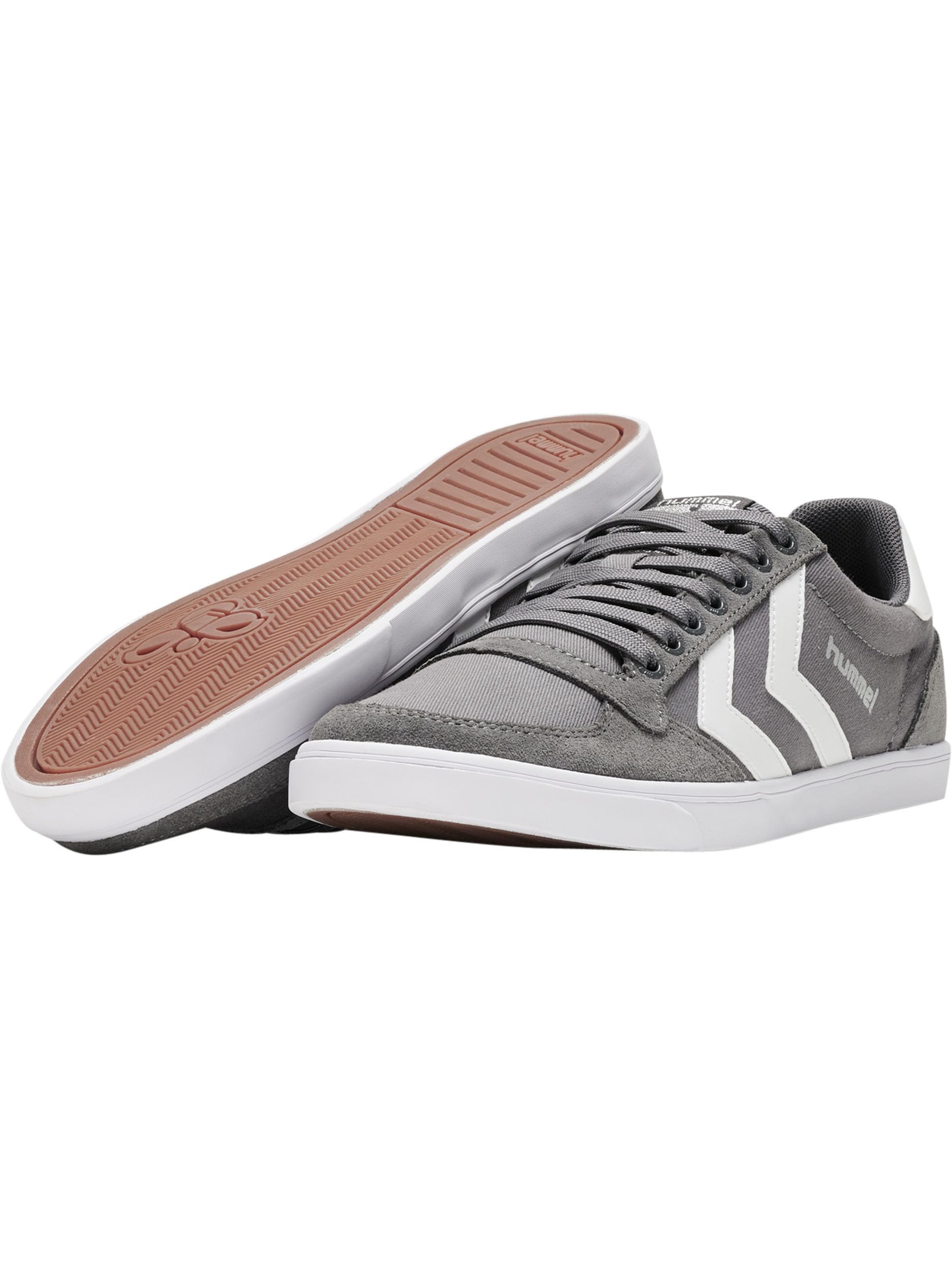 hummel Unisex Slimmer Stadil Low Sneaker, White/Grey, Size 45 2