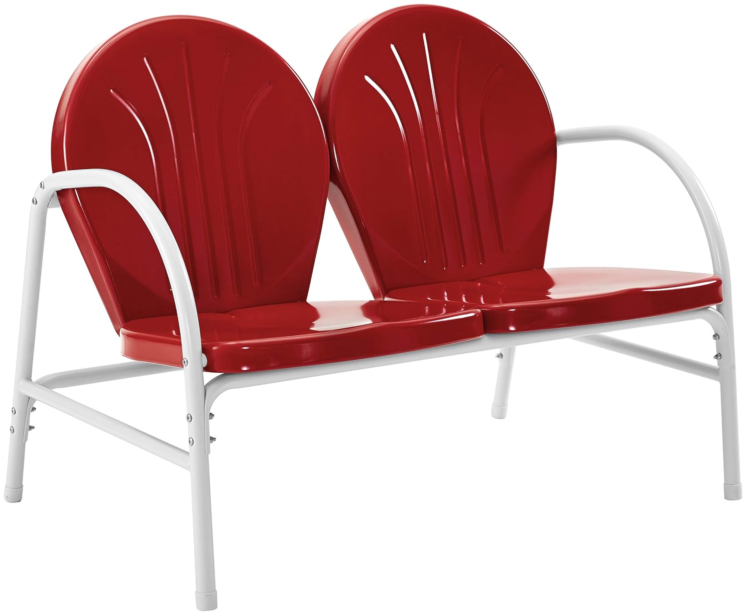 Crosley Furniture Griffith Metal Outdoor Loveseat - Red
