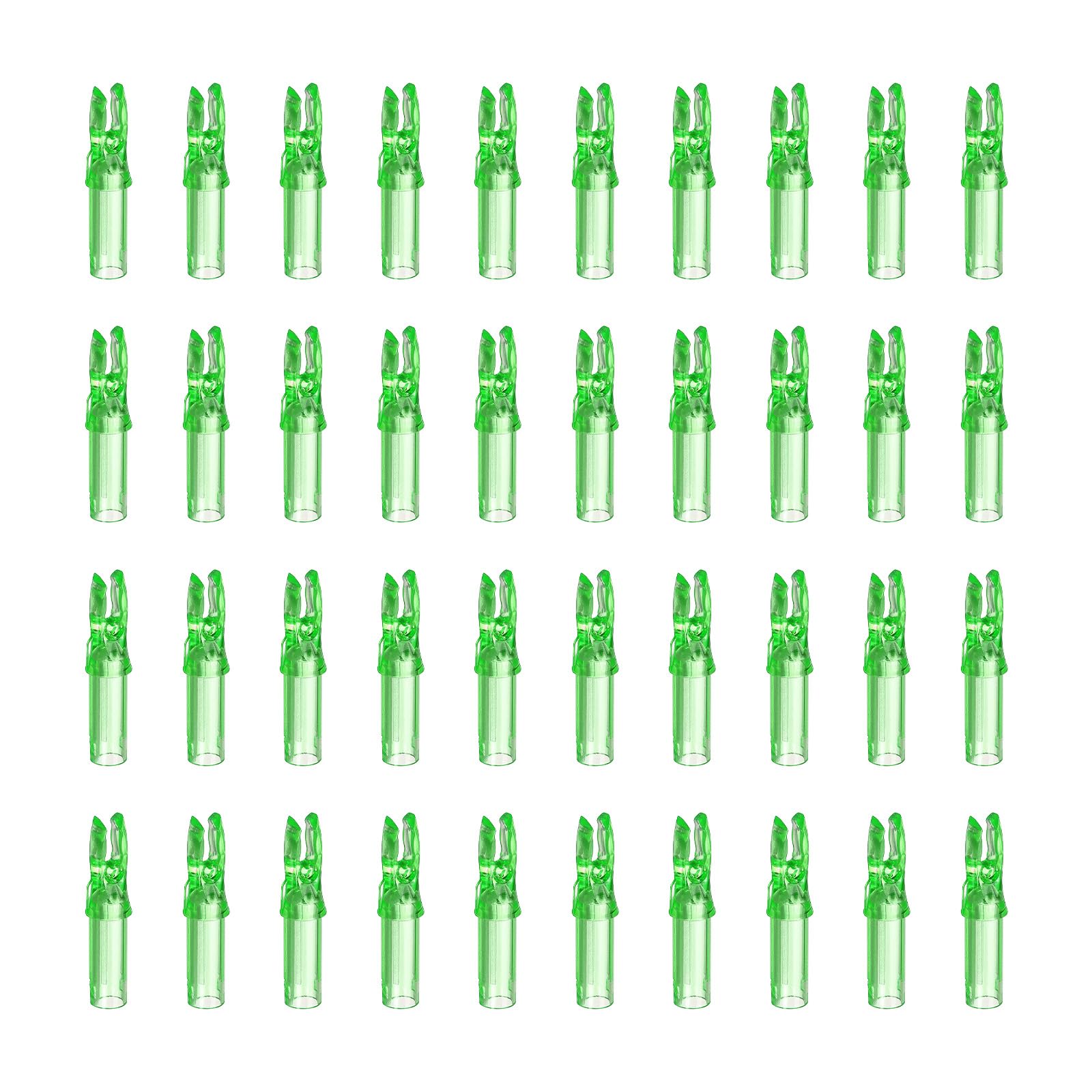 PATIKIL Archery Arrow Nocks 6.2mm 0.244", 40 Pack Insert Arrow Nock Replacement for Shooting, Clear Green