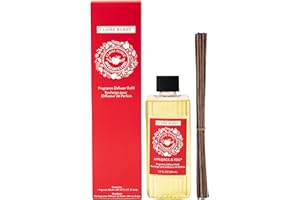 Claire Burke Reed Diffuser Refill Kit, Apple Jack and Peel Scented Oil and Reed Sticks for Home