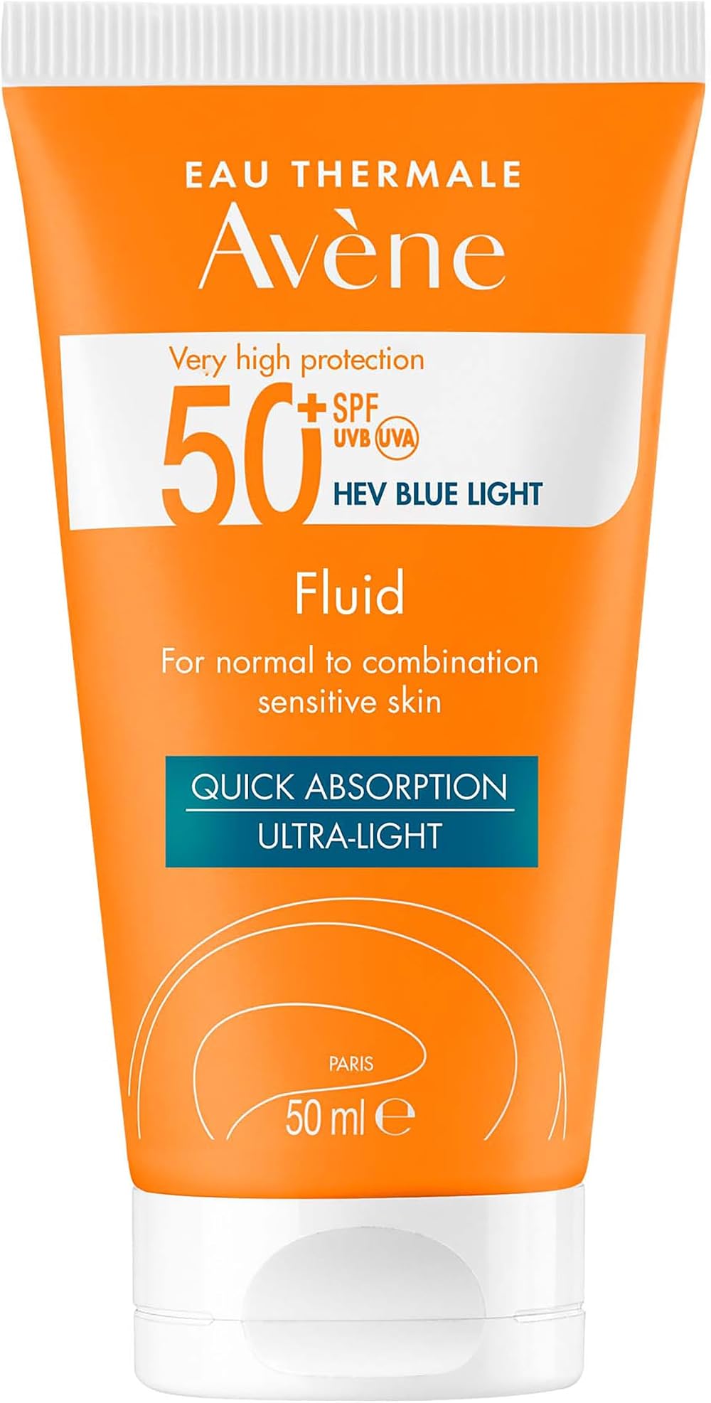 AVENE Very High Protection Fluid SPF50+ Ultra-Light Face Neck 50ml Sensitive