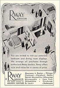RelicPaper 1949 Rway Furniture: Bedroom, Dining Room Displays, Rway Furniture, Northern Furniture Print Ad