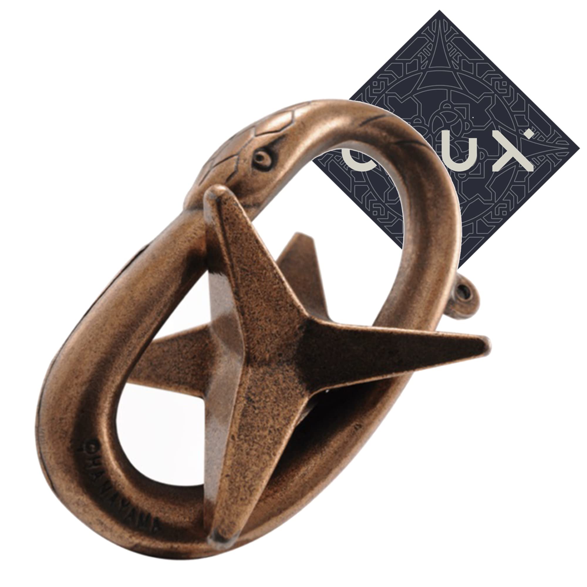 Hanayama Cast Star Puzzle - Level 3 of 6 - Mid Range - Includes Crux Sticker