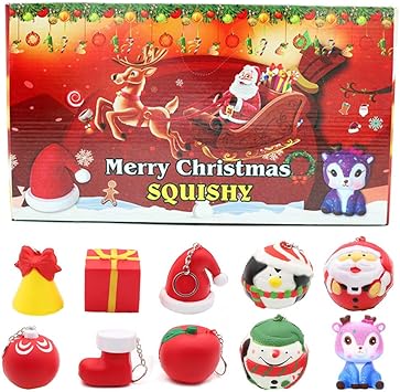 Amazon Co Jp 年アドベントカレンダー クリスマスカウントダウンおもちゃ 12種類のかわいいスクイーズ動物のおもちゃ 女の子と男の子のためのストレス 解消おもちゃ 文房具 オフィス用品
