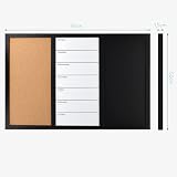 Navaris 3-in-1 Cork Whiteboard Chalkboard 70x50 cm Magnetic Memo Board view 6