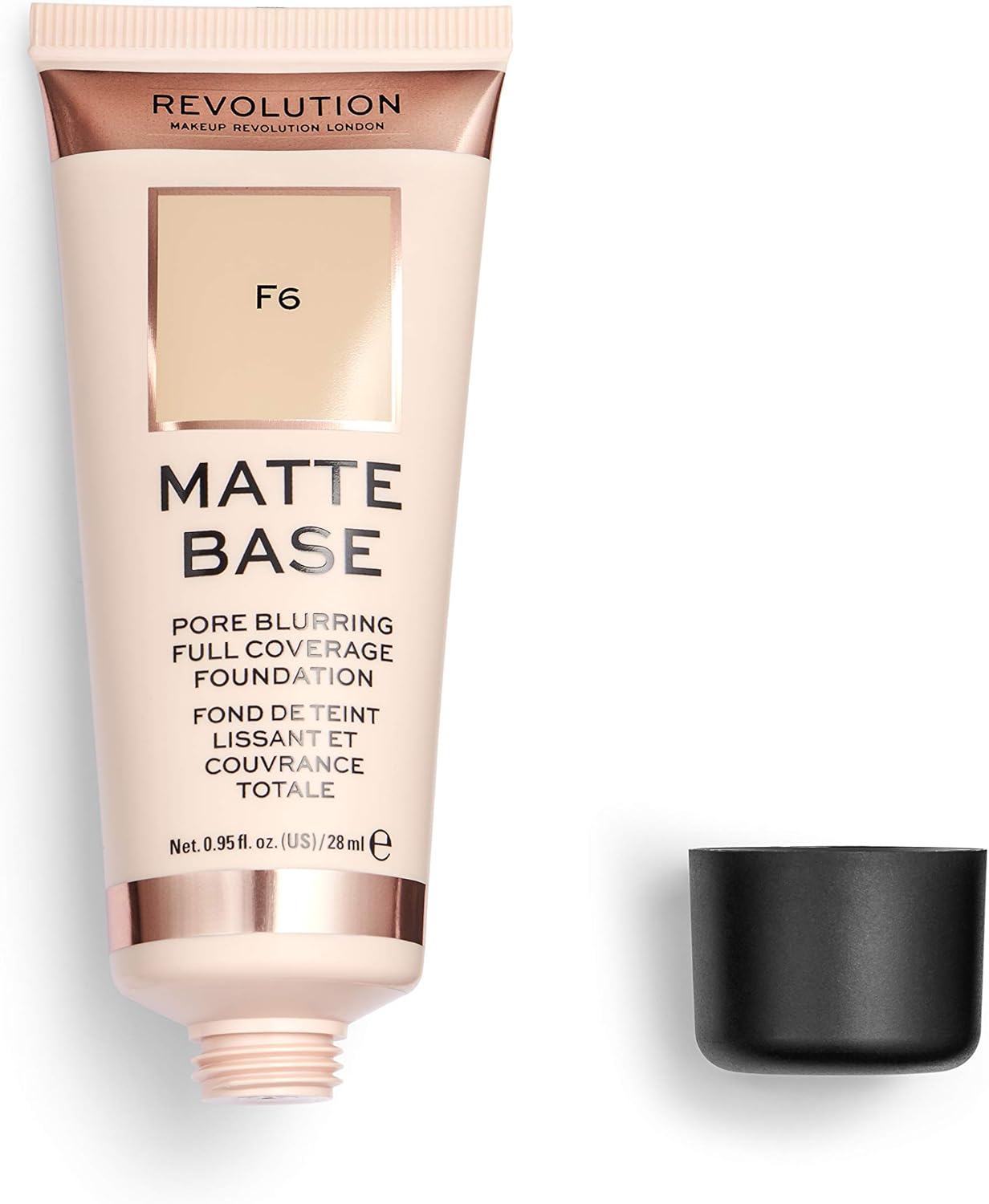 Makeup Revolution, Matte Base, Foundation, F6, 28ml, Multicolored, 28 ml (Pack of 1) - Image 4
