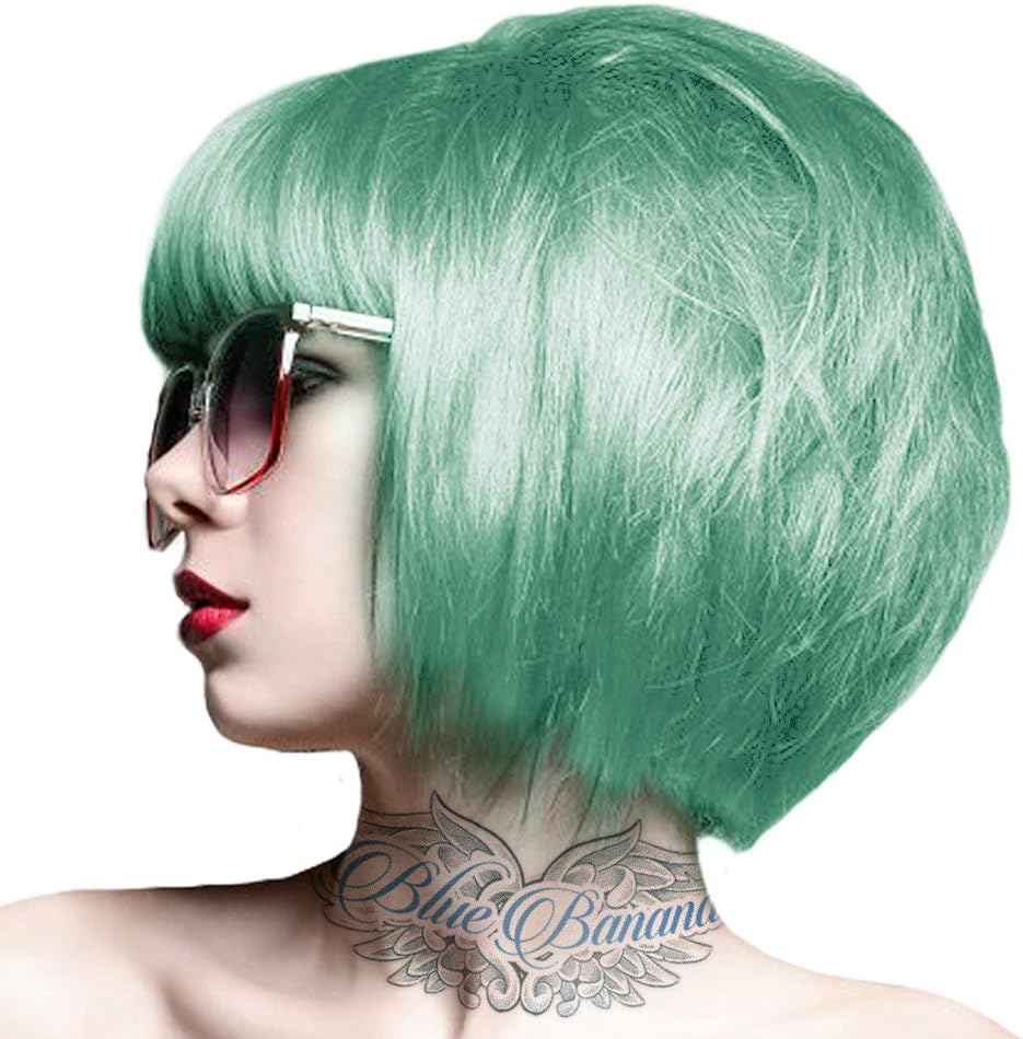 4 Crazy Color Semi Permanent Hair Colour Dyes by Renbow 100ml Peppermint 71, Green, 400 ml (Pack of 1)