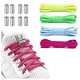 Booyckiy 4 Pairs No Tie Elastic Shoe laces