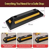 Pyle Car Wheel Chock Set of 2 Heavy Duty Rubber Vehicle Stopper 15000 kg view 7