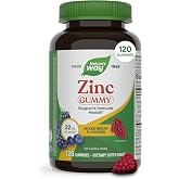 Nature's Way Zinc Gummies, 100% Daily Value of Zinc per Serving, 120 ct | Immune Support Gummy for Adults &amp; Kids 9+*, Gluten Free, Plant-Based Pectin, Mixed Berry Flavored
