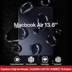 Soonjet Compatible for MacBook Air 13.6 inch Case