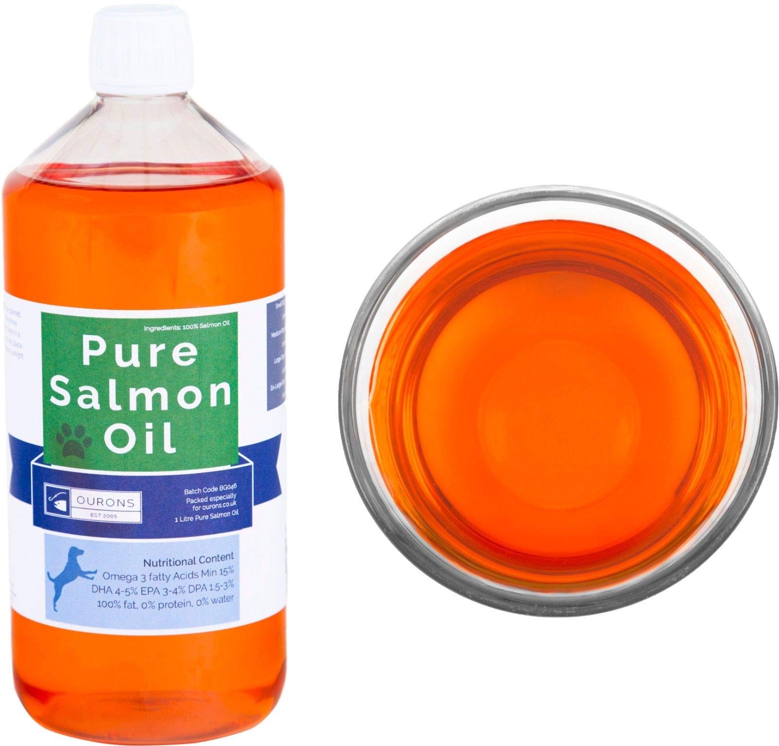 1 litre Pure Salmon Oil for Dogs Pure Fish Oil