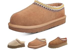 xhuoqdk Fashion Platform Slippers for kids Fur Fleece Lined Short Ankle Boot boy girl Comfortable Warm Outdoor Indoor Home Non slip fuzzy big Little Kid Mini Boots