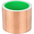 BOMEI PACK 3 Inch Copper Foil Tape,Copper Tape with Conductive Adhesive for Guitar, Gold Duct Tape Metal Foil Adhesive Duct Tape for Electrical Repairs, (3 Inch)