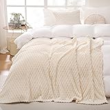 Puncuntex Cream White Throw Blanket