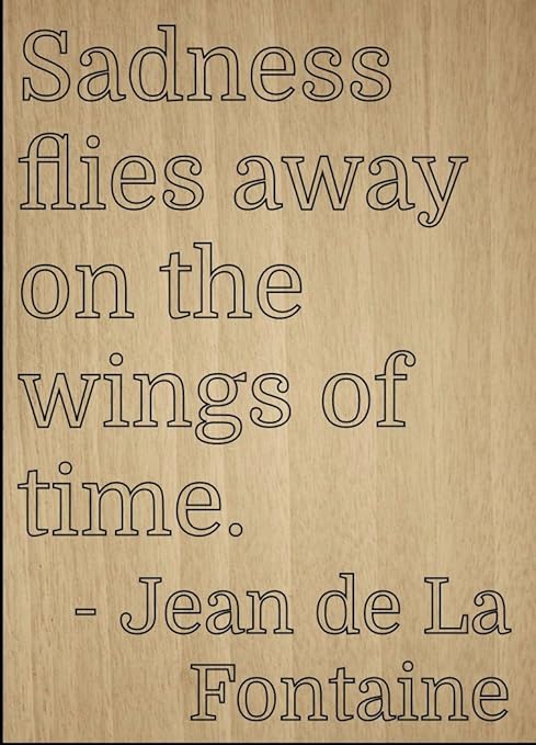 Mundus Souvenirs Tristesse S Envole Sur Les Ailes Du Temps Citation Par Jean De La Fontaine Grave Au Laser Sur Plaque En Bois Dimensions 3 X 25 4 Cm Amazon Fr Cuisine Maison