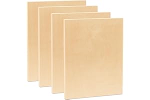 Dragon Drew Unfinished Wood Canvas Boards with 3/4” Cradle, Wood Panels for Crafting and Painting | 11”x14” | 4 Pack