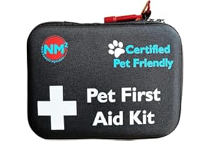 NM2 NEW MARKET SQUARED Pet First Aid Kit for Dogs & Cats |60-Piece First Aid Bag for Pets, Animals | Perfect for Travel Emergencies with Pet First Aid Guide Book and Instructions | Certified Pet Friendly