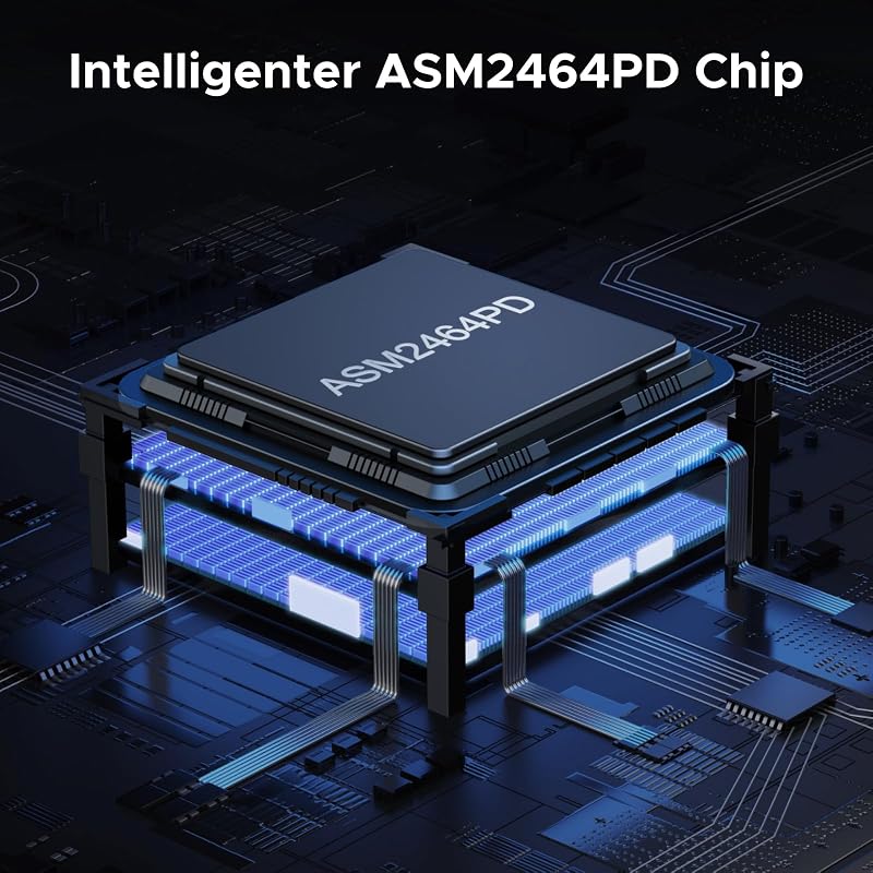 40Gbbps NVMe Gehäuse kompatibel mit Thunderbolt 4 bis zu 3848MB/s