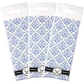 JetBag Travel Wine Bag (Set of 3, Blue Gift Pattern) - The Original Absorbent, Reusable & Protective Wine Bottle Bag - Made in the USA