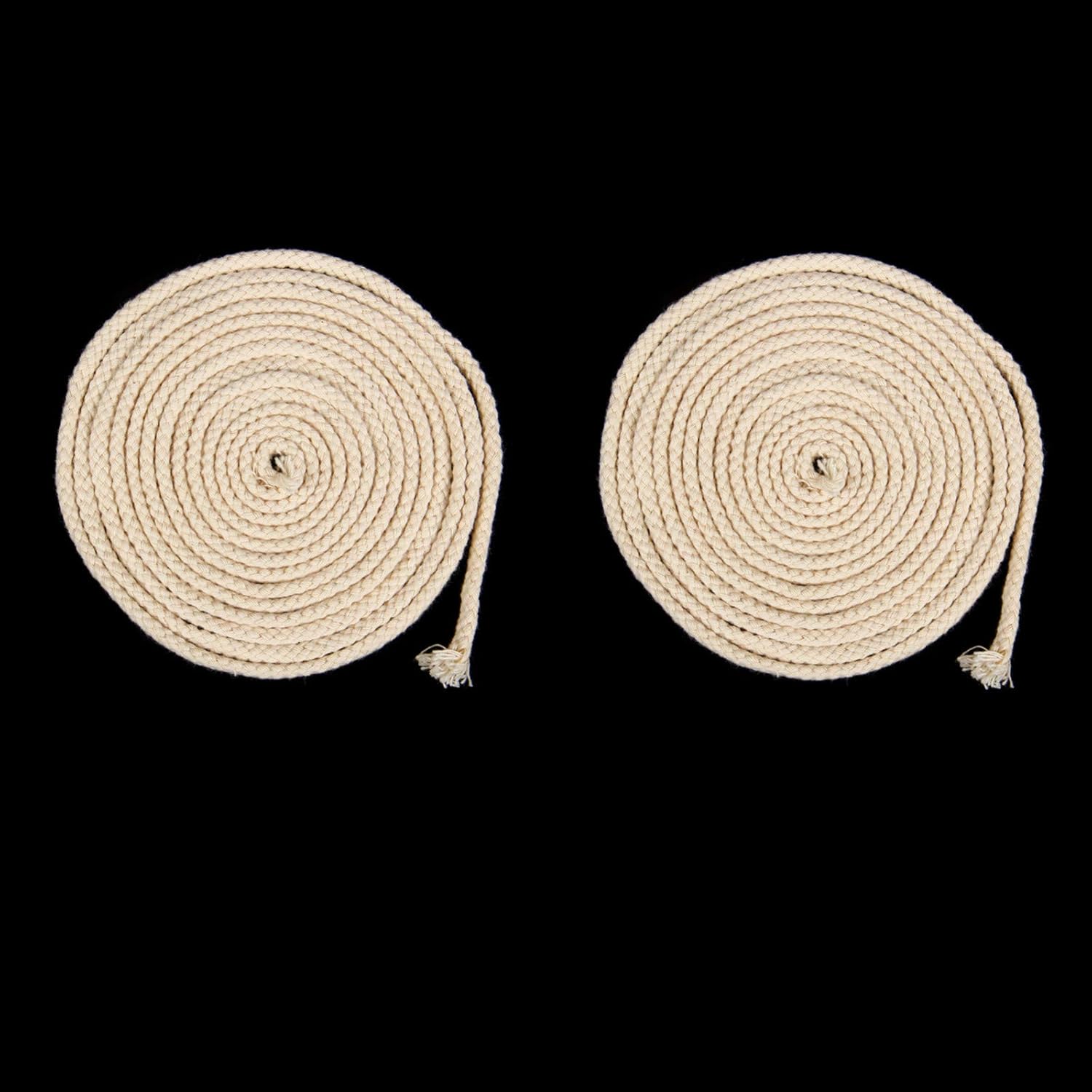 Oil Lamps & Accessories - FASTROHY 2Pcs 10FT Diameter 3/16'' Round Cotton Wicks Burner for Kerosene Oil Alcohol Lamp