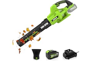 Leaf Blower Cordless 590CFM Leaf Blower with 4000mAh Battery and Charger, ETOOLAB 6 Speed Mode Electric Leaf Blower Handheld 