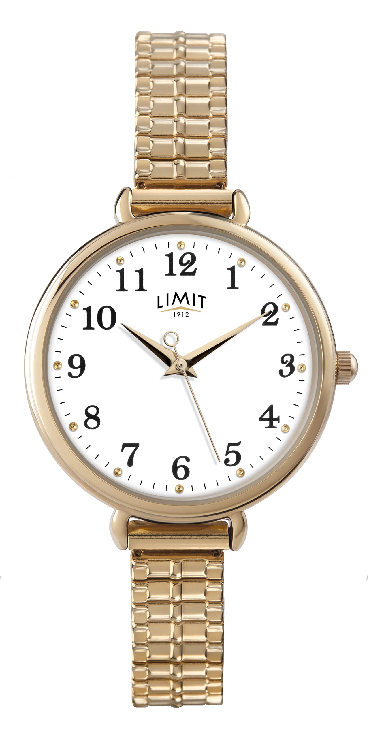 Limit Ladies Gold Expanding Bracelet Watch with White Dial 6963
