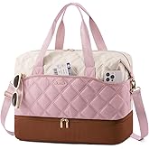 LOVEVOOK Weekender Bags for Women with Shoe Compartment, Lightweight Travel Duffle Bag with Wet Pocket, Hospital Overnight Bags for Women Labor Delivery, Personal Item Carry On Bag for Gym, Sport