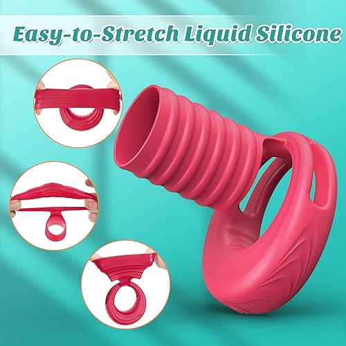Vibrating Cock Ring with Elastic Penis Sleeve, Couples Sex Toys for Men  Women Boefous Penis Vibrator, Female Male Adult Sex Toy APP Remote Vibrators,  Vagina Stimulation Pleasure Penis Ring, Rose in Dubai -