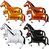 8 Pieces 41 Inch Large Horse Balloon Horse-Shaped Balloons Horse Foil Aluminum Balloon Horse Themed Party Balloons Horse Themed Decorations for Birthday Baby Shower Cowboy Party Supplies,4 Colors