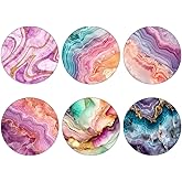 Nsotts (6 Pack) Collapsible Cell Phone Grip for Smartphones,Expanding Cellphone Holder for Phone - Purple Pink Marble