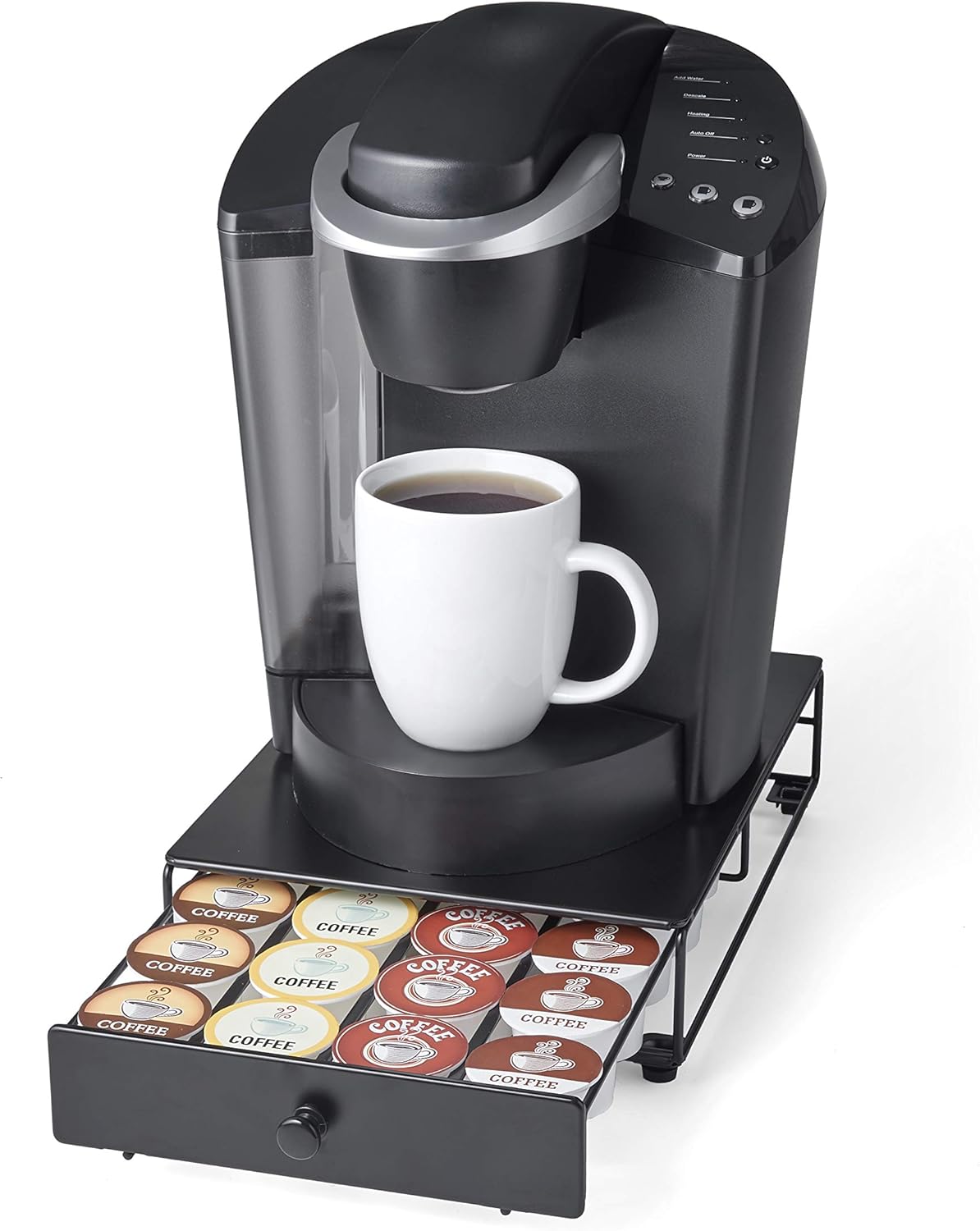 Nifty Home Products 24 Coffee Pod Capacity Storage Drawer Rolling