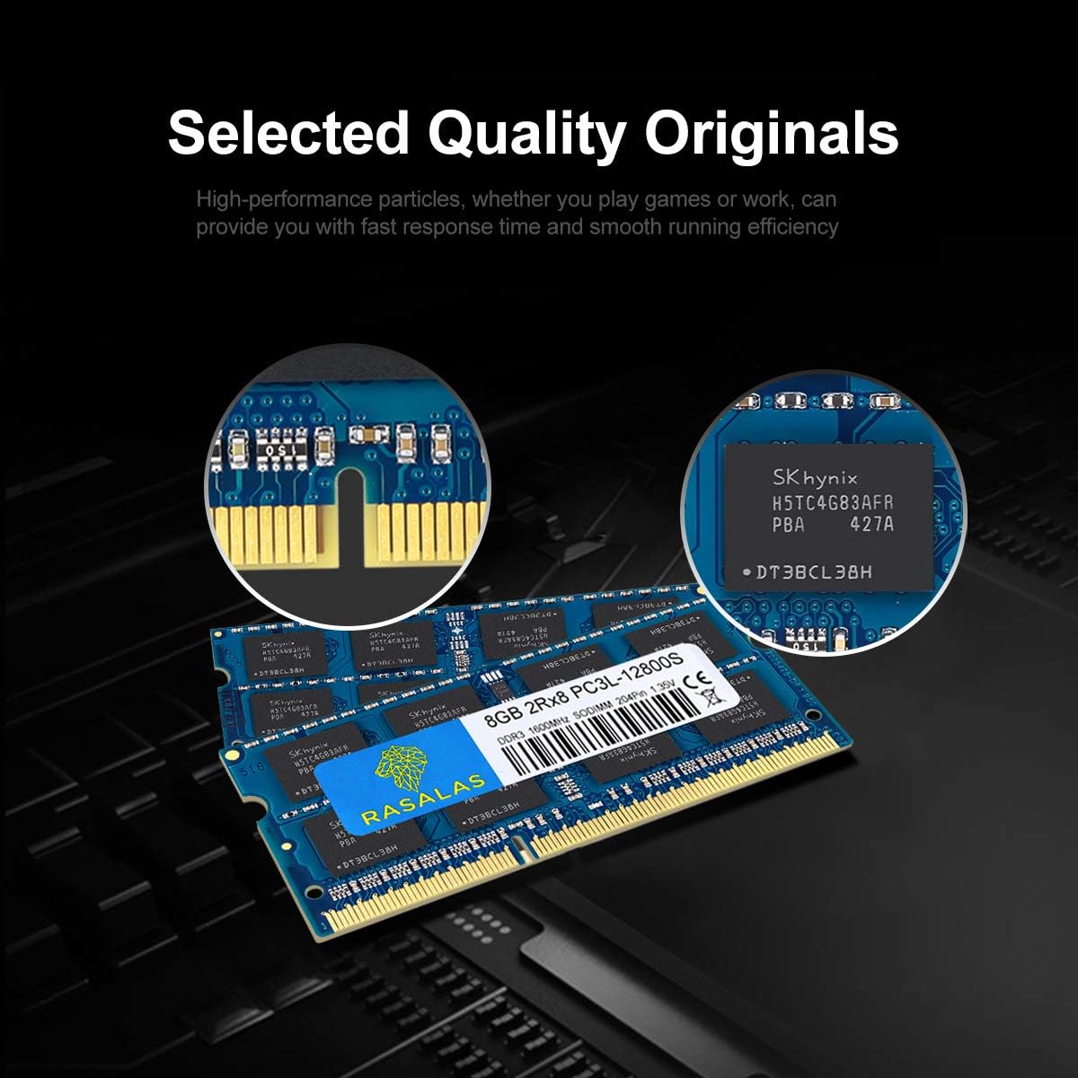 Rasalas DDR3 16GB Kit (2x8GB) DDR3 1600MHz PC3L-12800 16GB Non ECC Unbuffered 1.35V CL11 2Rx8 Dual Rank SODIMM Laptop Memory Ram - Image 3