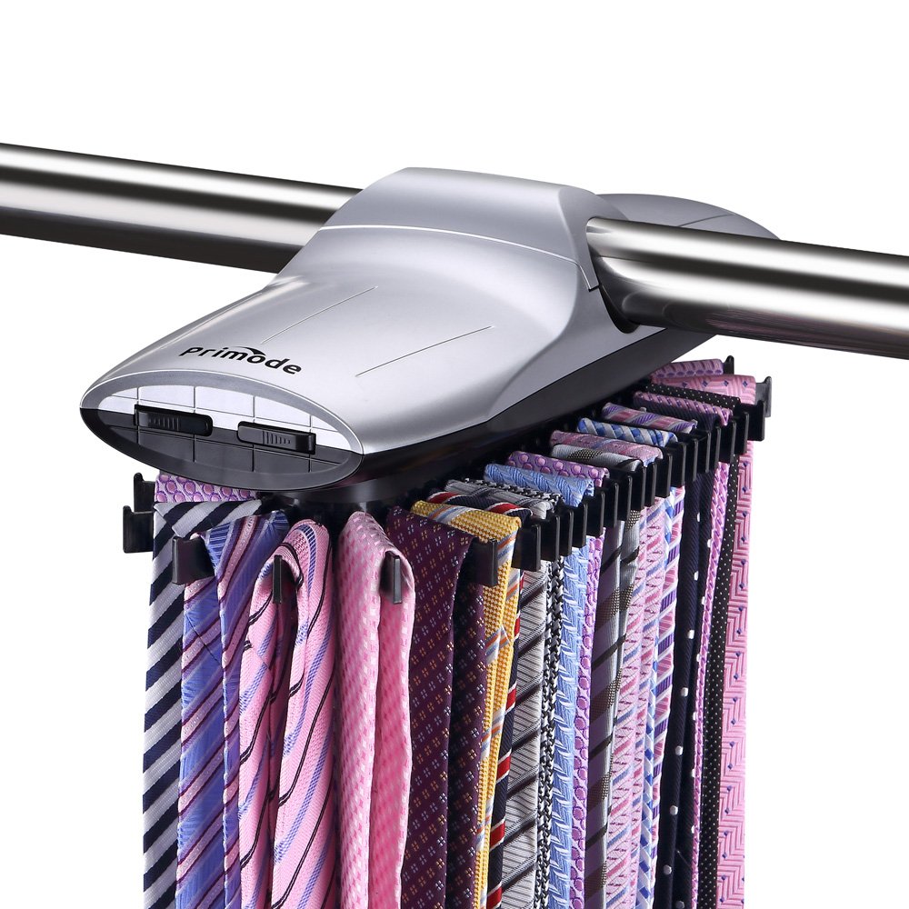 Motorized Necktie Tie Rack Hanger Rotating Closet Organizer Holder W