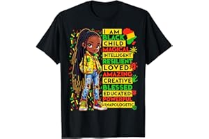 AFRICAN AMERICAN KIDS BOYS GIRLS BLACK CHILD LMN I Am Black Child History Month African American Kids Girls T-Shirt